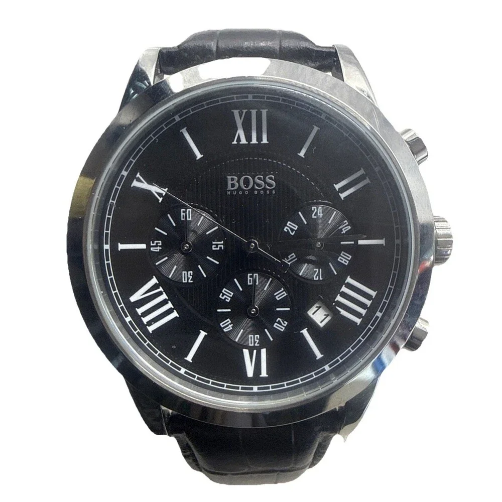Boss Hugo Boss Ambassador 1512574 Chronograph watch/ Black leather band